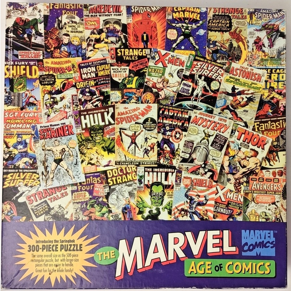Springbok Marvel Comics Age of Comics 300 Piece Jigsaw Puzzle 1991 Vintage